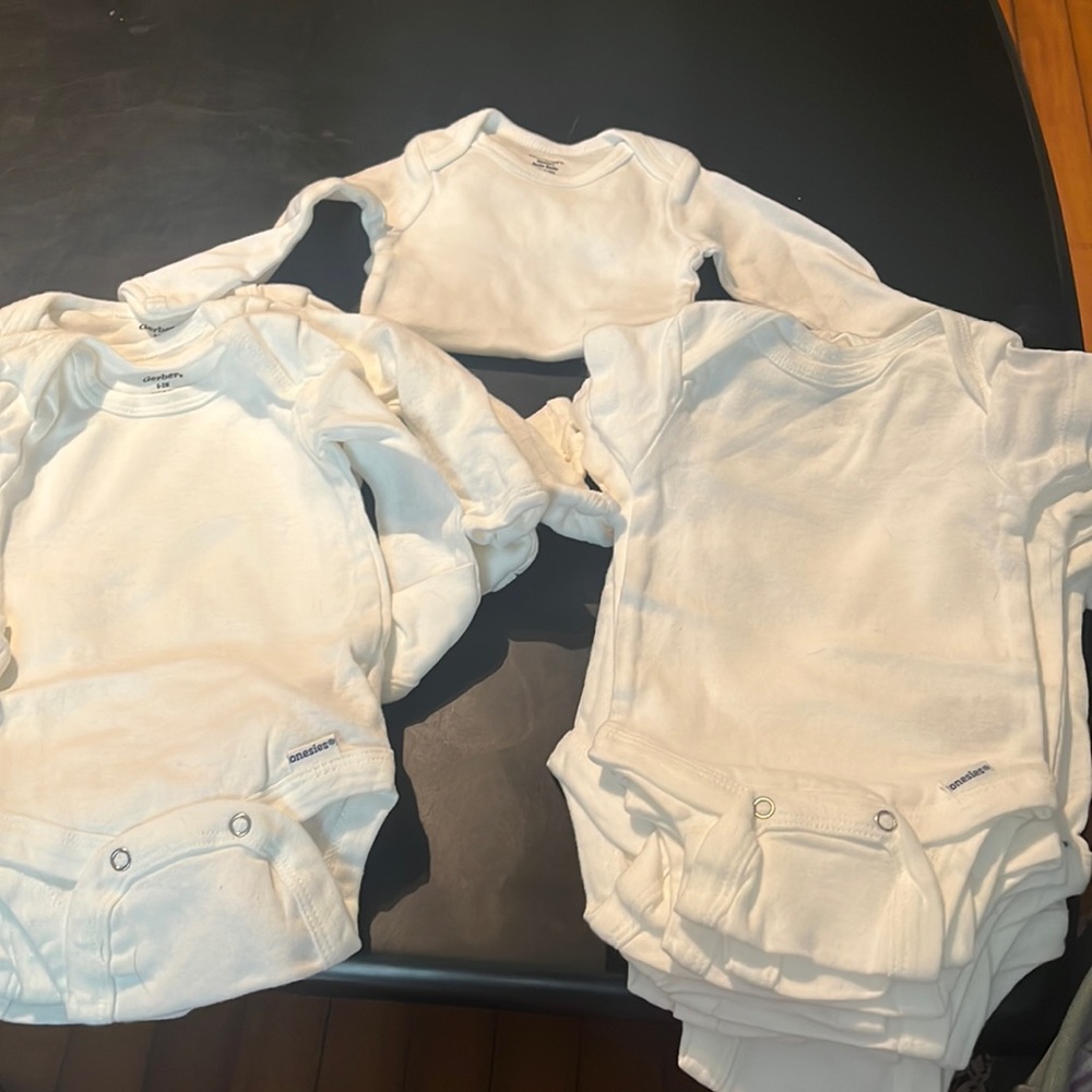 Gerber newborn and 0-3mo onesies